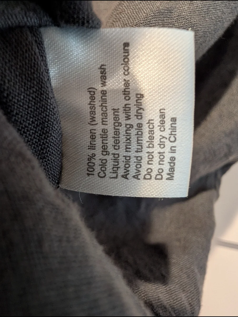 Gray Linen Two-Piece Set PJs - Relaxed Tee & Drawstring Pants - Picture 7 of 8